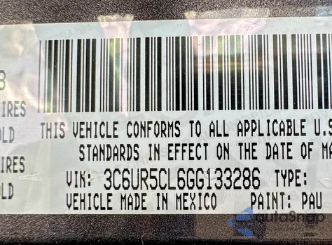 2016 Ram 2500 St from USA, damaged, VIN 3C6UR5CL6GG133286